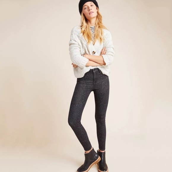 Anthropologie Snake-Printed Denim Leggings - Picture 6 of 6